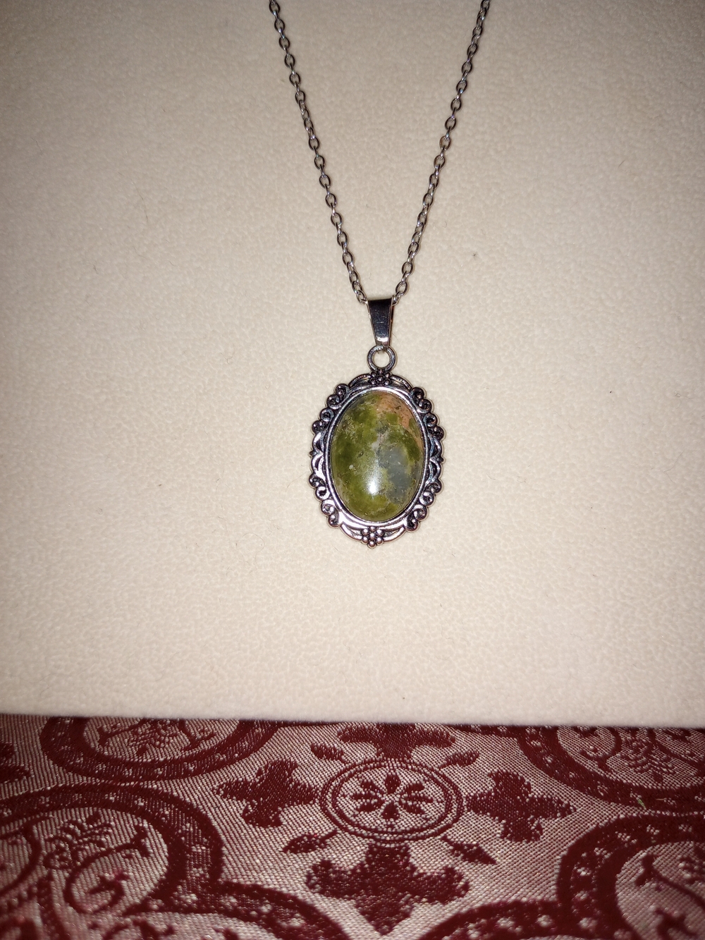 Unikite Stone Pendant Necklace